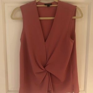 Topshop knot front blouse
